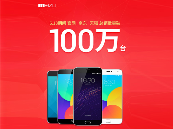 魅族曬618銷量戰(zhàn)績(jī)：突破100萬(wàn)臺(tái)