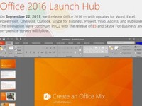 9曰22日微軟將發布全新Office 2016