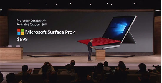 平板界標桿！Surface Pro 4 今日預售，5714元起