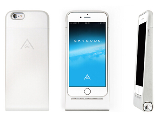 Skybuds運動耳機，結合iPhone手機殼充電