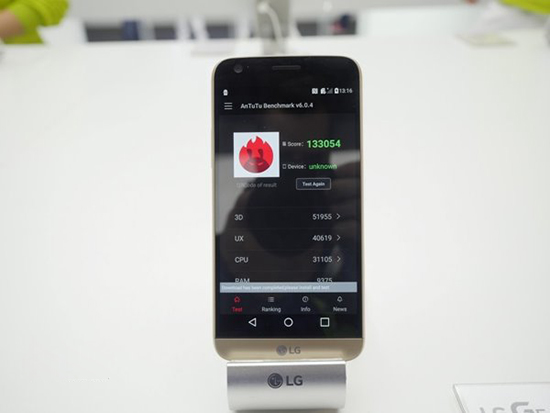 驍龍820性能恐怖，LG G5現(xiàn)場跑分驚人