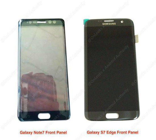 三星Note 7面板曝光：前臉Logo不見了？