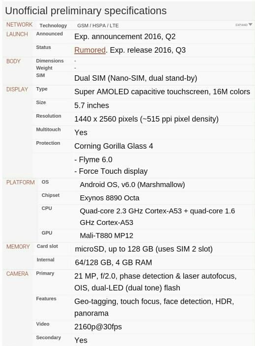 傳魅族PRO 6八月上市，逆天配置吊打小米5