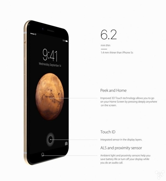 iPhone 7概念圖曝光：將標(biāo)配無線藍牙耳機？