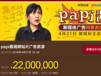 互聯(lián)網(wǎng)廣告新模式！papi醬廣告被拍出2200萬(wàn)