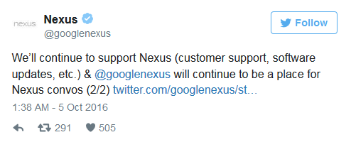 再見Nexus！谷歌將繼續支持軟件更新
