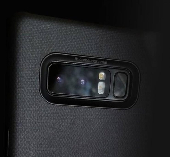 三星Note8后背細節(jié)圖流出：雙攝一體式設計 指紋識別依然尷尬