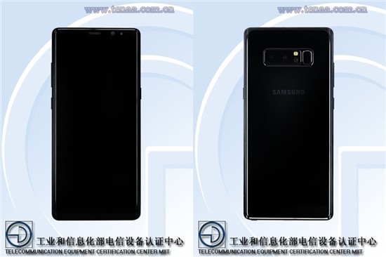 三星Note8國行版現身工信部：或于9月29日上市，售價6088元起