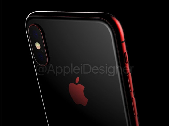 iPhone X新配色渲染圖曝光：紅黑撞色設計，有點騷氣