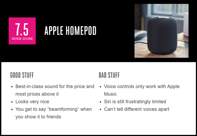 外媒評蘋果HomePod：音質同價位最好，但功能和體驗并不夠出色