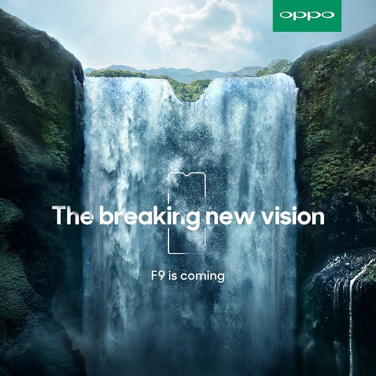 OPPO F9真機現身：美人尖全面屏 背部配色很妖艷 