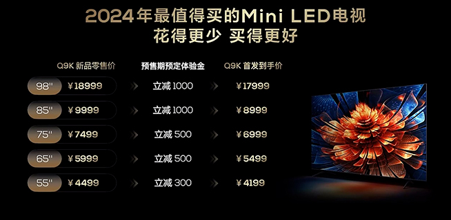 都是新標桿！TCL電視三箭齊發，Q9K劍指Mini LED年度爆款